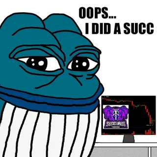 😭 OOPS... I DID A SUCC Мем, Интернет мем, Succ, Финансы, Фондовый рынок, Крипто whatsapp sticker