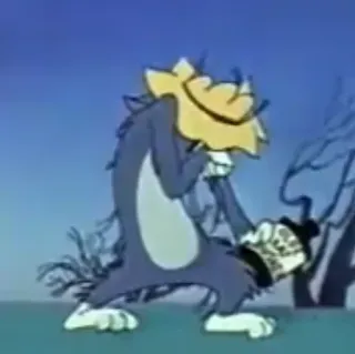 😭 Tom Cat Tom and Jerry Cartone animato, Gatto, Travestimento, Divertente, Umorismo whatsapp sticker