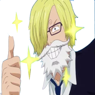 👍 Sanji One Piece Anime, Karakter, Sanji, One Piece, Jempol whatsapp sticker