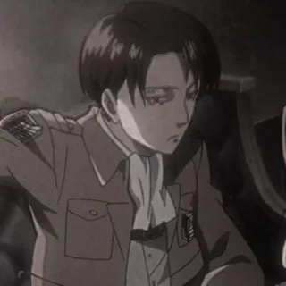 🍷 Levi Ackerman Attack on Titan anime, military, levi, attack on titan, soldier telegram sticker