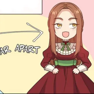 👾 FAR APART Anime, Dessin animé, Femme, Robe, Mignon, Chibi telegram sticker