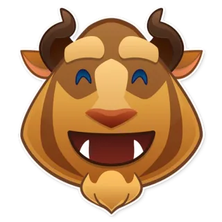 😄 Beast Beauty and the Beast cartoon, animated, disney, beast, beauty and the beast, character telegram sticker