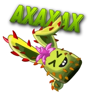 🌟 AXAXAX Kaktus, Blume, Pflanze, Cartoon telegram sticker