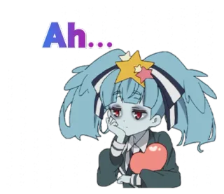 ☹️ Ah... Аниме, Девушка, Милый, Зомби, Грустный, Персонаж telegram sticker