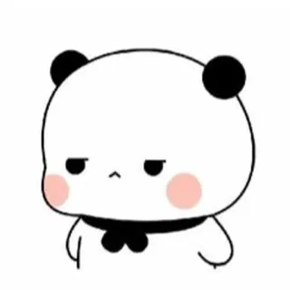 🤍 Panda, Fofo, Desenho animado, Urso, Animal, Ilustração telegram sticker