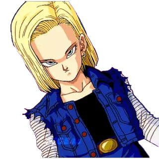 👿 Android 18 Dragon Ball Anime, Cyborg, Bionda, Android, Dragon Ball telegram sticker