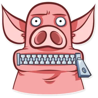 Pete The Pig telegram stickers