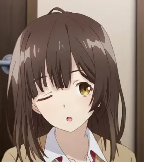 😉 anime, girl, wink, cute, schoolgirl telegram sticker