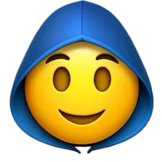 🙂 Biểu tượng cảm xúc, Áo hoodie, Mặt cười, Xanh dương, Cười whatsapp sticker