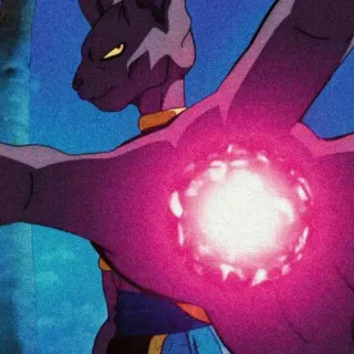 🎌 Beerus Dragon Ball Beerus, Dragon Ball, anime, fictional character, god of destruction telegram sticker