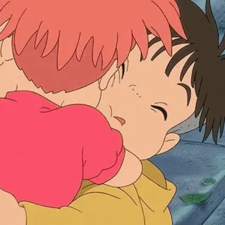 🐽 Ponyo Anime, Ponyo, Studio Ghibli, Amizade, Desenho animado whatsapp sticker