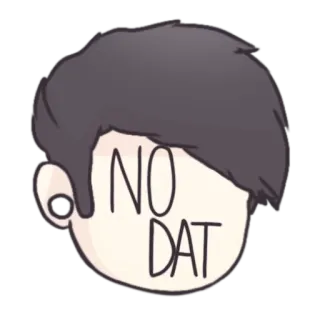 ❌ NO DAT nodat, no, dat, cartoon, emo, sticker telegram sticker