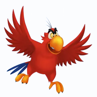😠 Iago Aladdin Iago, Aladdin, papagaio, Disney, desenho animado, animado telegram sticker