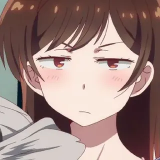 😑 anime, cô gái, Chizuru Ichinose, chán, biểu cảm, Bạn gái thuê whatsapp sticker