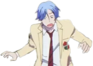 😵 Anime, Charakter, Schüler, besorgt telegram sticker