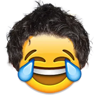 😹 Emoji, Menangis, Tertawa, Meme, Lucu, Rambut whatsapp sticker