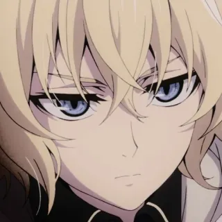 ⚓ Mikaela Hyakuya Owari no Seraph Anime, Manga, Wampir, Blond, Niebieskie oczy telegram sticker
