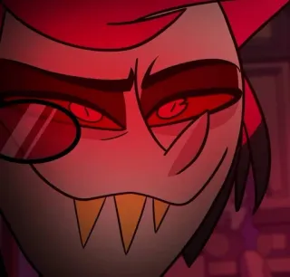 🍾 Alastor Hazbin Hotel demon, Alastor, Hazbin Hotel, radio demon, uśmiechnięty telegram sticker