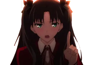 Rin Tohsaka by #SaKur telegram stickers