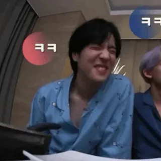 💧 ㅋㅋ cười, châu á, hàn quốc, biểu cảm, đàn ông telegram sticker
