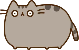 😳 Pusheen cat, cartoon, animal, cute, pet telegram sticker