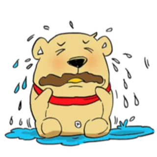 😭 Bär, weinen, traurig, Emotion, Cartoon, verärgert telegram sticker