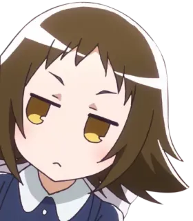😒 动漫, Q版, 卡通, 角色, 女孩, 表情 telegram sticker