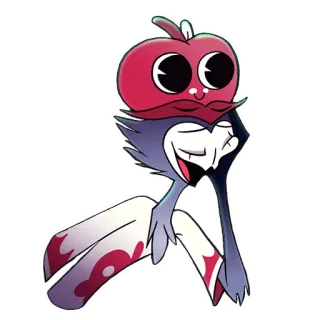 😄 Stolas Helluva Boss burung hantu, setan, burung, kartun, Helluva Boss telegram sticker
