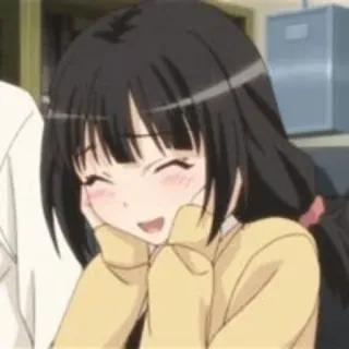 😍 Anime, Mädchen, lächelnd, süß, fröhlich telegram sticker