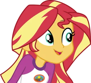 👀 Sunset Shimmer My Little Pony: Equestria Girls 漫画, Equestria Girls, サンセットシマー, 女の子, アニメ whatsapp sticker