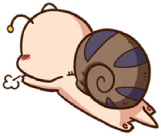 😵 Schnecke, Cartoon, niedlich, Tier, Figur telegram sticker