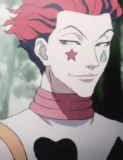 😏 Hisoka Hunter x Hunter Anime, Personaje, Sonrisa maliciosa, Villano, Mago whatsapp sticker