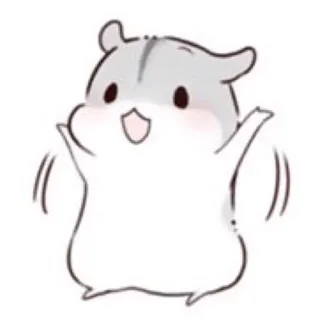🙌 hamster, joyeux, mignon, animal, kawaii, animé whatsapp sticker