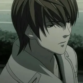 ⚖ Light Yagami Death Note Anime, Intellectuel, Protagoniste, Détective, Mort, Note telegram sticker