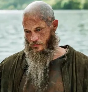 🩸 Ragnar Lothbrok Vikings ヴァイキング, ラグナル・ロズブローク, トラヴィス・フィメル, 歴史, 海外ドラマ, 戦士, 北欧, 髭 telegram sticker