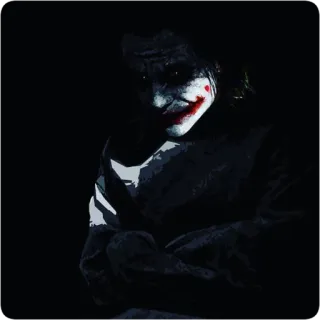 😞 Joker Batman ジョーカー, バットマン, ヴィラン, アメコミ, DCコミックス, ピエロ, ヒース・レジャー telegram sticker