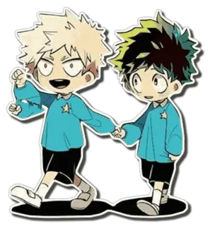 ☺️ Deku My Hero Academia anime, manga, deku, my hero academia, bakugo, chibi telegram sticker