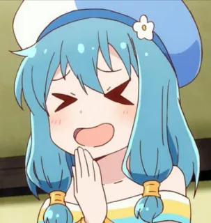 💙 Anime, Kartun, Lucu, Gadis, Senang, Karakter telegram sticker