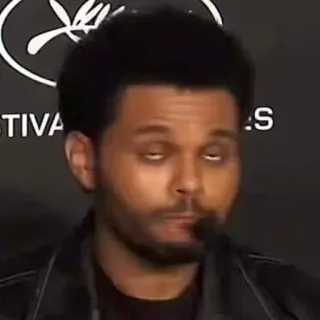 🙄 The Weeknd musician, singer, celebrity, funny, meme telegram sticker
