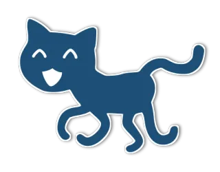 🐱 kot, kociak, zwierzę, zwierzak, słodki, szczęśliwy, niebieski telegram sticker