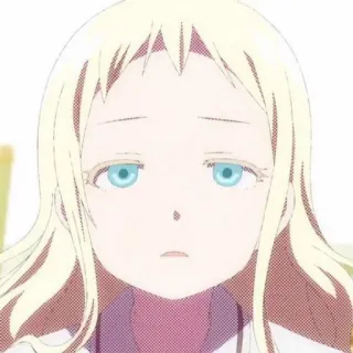 🎲 Anime, Meisje, Blond, Blauwe ogen telegram sticker