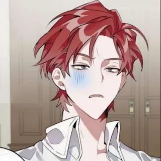 🥀 anime, manga, character, manhwa, red hair, art, illustration, cartoon telegram sticker