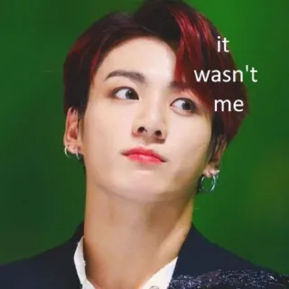 😄 Jungkook it wasn't me k팝, 한국, 가수, 음악, 아이돌, bts telegram sticker