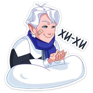 😂 хи-хи การ์ตูน, หัวเราะ, ยิ้ม, นั่ง, เอลฟ์, ฮิฮิ whatsapp sticker