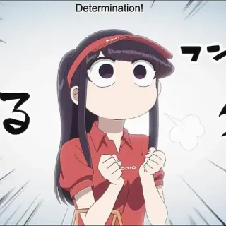 💈 Komi Shouko Komi Can't Communicate Determination! Аниме, Коми не может общаться, Коми Сёко, Решимость telegram sticker