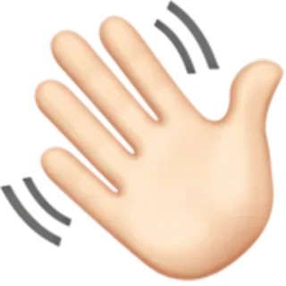 👋 hand, wave, emoji, greeting, farewell, motion telegram sticker