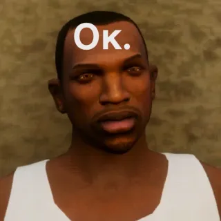 👌 CJ Ok. CJ, Ок, Grand Theft Auto, Игра telegram sticker