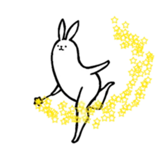 💛 lapin, mignon, dessin animé, animal, autocollant, lapinou, kawaii whatsapp sticker