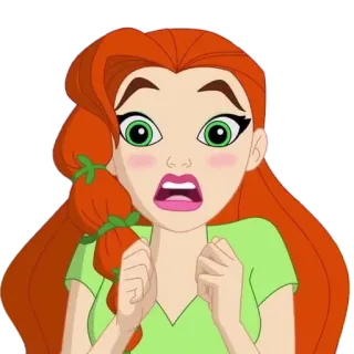 😱 Poison Ivy DC Super Hero Girls cartoon, DC Comics, superhero, girl, poison ivy telegram sticker