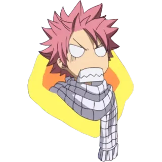 😡 Natsu Dragneel Fairy Tail Anime, Mangá, Fairy Tail, Natsu Dragneel, Adesivo, Desenho animado telegram sticker